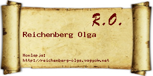 Reichenberg Olga névjegykártya